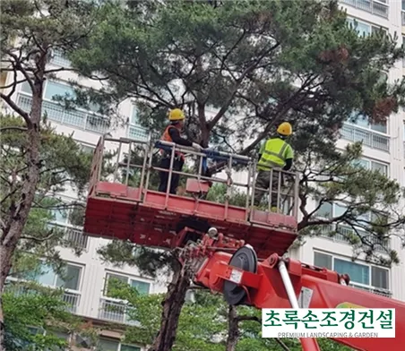 아파트 단지 조경작업